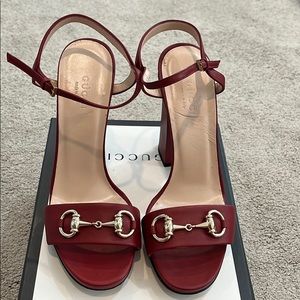 Gucci block heels